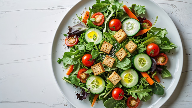 Обои картинки фото 3д графика, еда-, food, овощной, салат