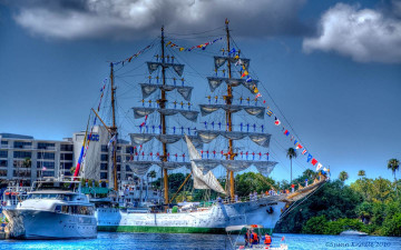 обоя корабли, разные, вместе