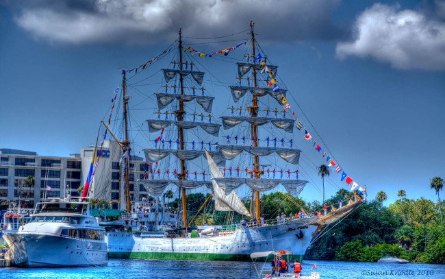 Обои картинки фото корабли, разные, вместе