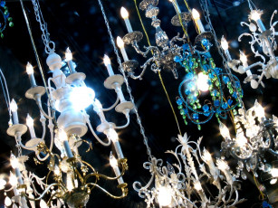 Картинка разное осветительные приборы свет свечи цепи золотой