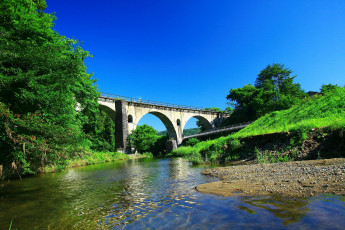 Картинка природа реки озера река мост