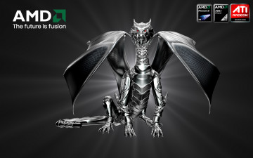 Картинка компьютеры amd radeon дракон