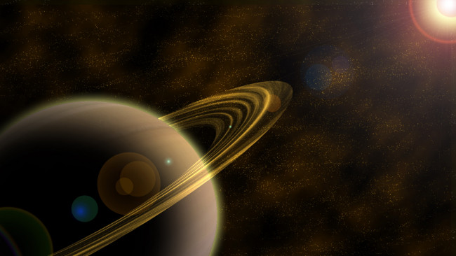 Обои картинки фото космос, арт, планета, кольца