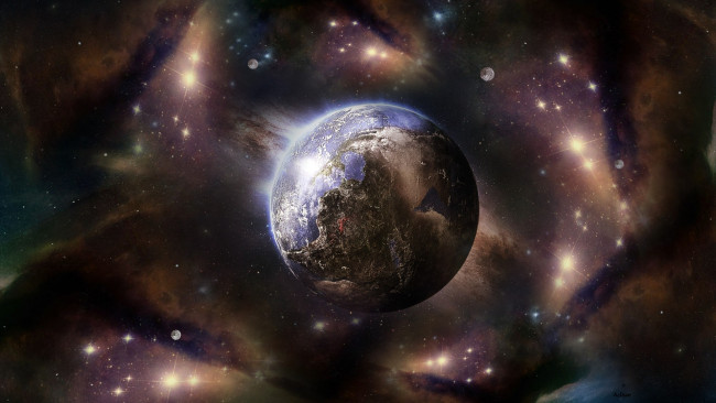 Обои картинки фото lost, in, space, космос, арт, планета, пространство