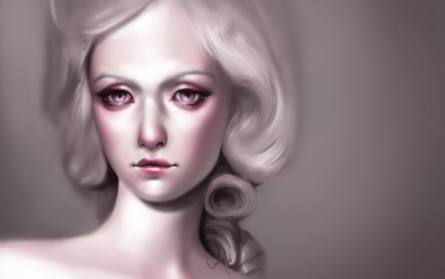 Обои картинки фото рисованные, люди, лицо, девушка