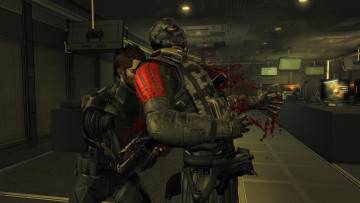 Картинка deus ex fall видео игры the люди помещение