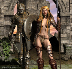 Картинка 3д+графика амазонки+ amazon девушка взгляд оружие