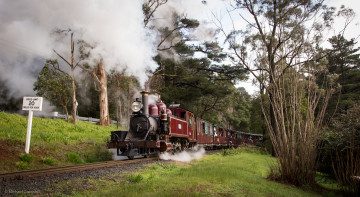 Картинка техника паровозы вагоны паровоз рельсы дорога железная