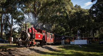 Картинка техника паровозы вагоны паровоз рельсы дорога железная