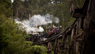 Картинка техника паровозы вагоны паровоз рельсы дорога железная