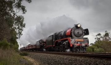 Картинка техника паровозы рельсы дорога железная вагоны
