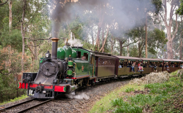 Картинка техника паровозы вагоны паровоз рельсы дорога железная