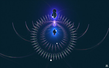 Картинка 3д+графика фракталы+ fractal цвета фон узор