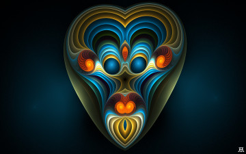 Картинка 3д+графика фракталы+ fractal фон узор цвета