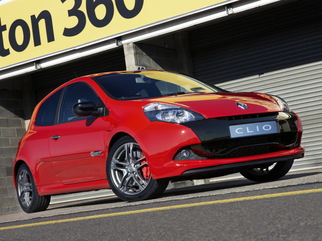 Обои картинки фото автомобили, renault, au-spec, clio, r, s, красный