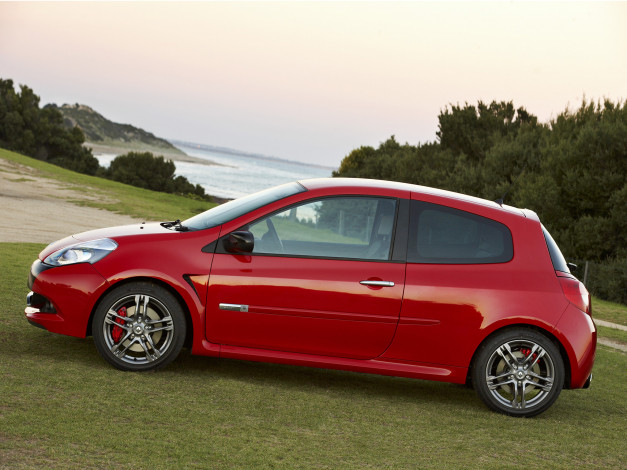 Обои картинки фото автомобили, renault, clio, r, s, au-spec, красный