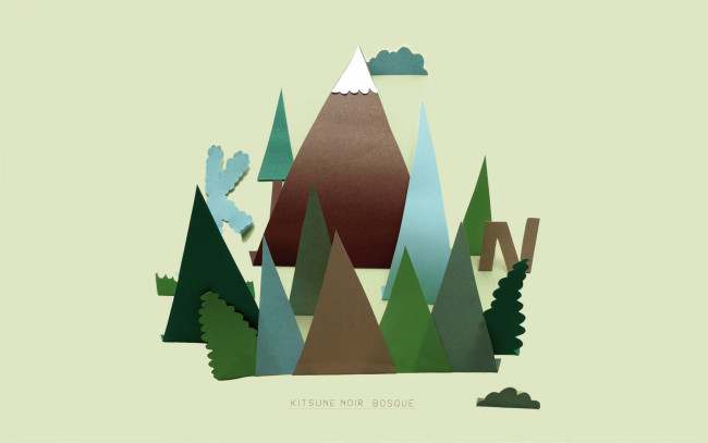 Обои картинки фото разное, ремесла,  поделки,  рукоделие, бумага, поделка, аппликация, природа, горы, буквы, облака, деревья