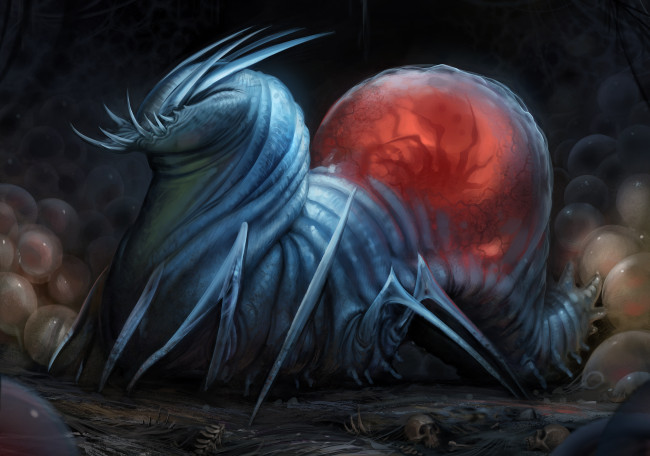 Обои картинки фото фэнтези, существа, черепа