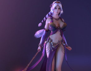 Картинка 3д+графика фантазия+ fantasy фон взгляд девушка