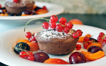 Картинка еда пирожные +кексы +печенье сливы смородина красная кекс