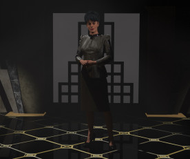 Картинка 3д+графика люди+ people девушка взгляд фон