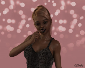 Картинка 3д+графика люди+ people девушка взгляд фон