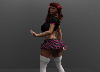 Картинка 3д+графика люди+ people девушка взгляд фон