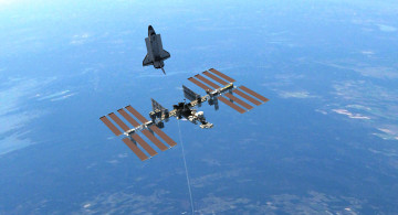 обоя космос, космические корабли,  космические станции, мкс