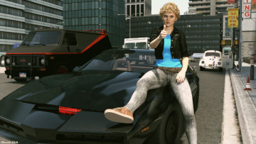 Картинка 3д+графика люди+ people девушка взгляд фон