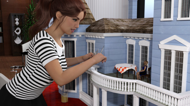 Обои картинки фото 3д графика, фантазия , fantasy, девушка, взгляд, фон