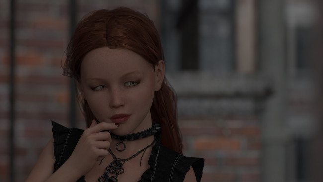 Обои картинки фото 3д графика, портрет , portraits, девушка, взгляд, фон