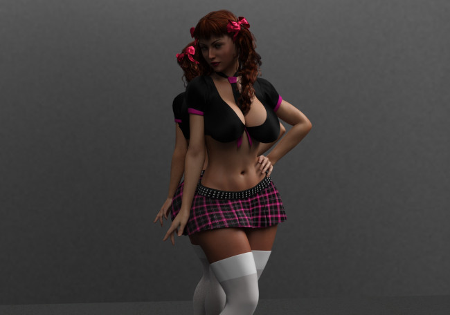 Обои картинки фото 3д графика, люди , people, девушка, взгляд, фон