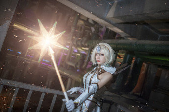 Картинка девушки -+креатив +косплей костюм посох завод nkt wang