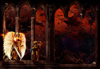 Картинка видео+игры warhammer+40 000 +space+marine дворец космос существа