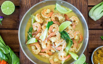 Картинка еда рыбные+блюда +с+морепродуктами креветки