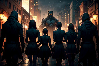 Картинка аниме город +улицы +интерьер +здания нейросети графика нейроарт ai art нейронные сети рисунки нейро искусство