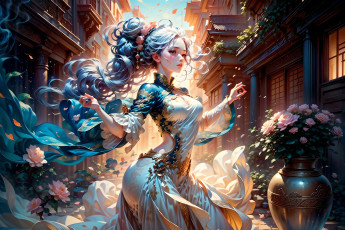 Картинка аниме магия +колдовство +halloween нейросети графика нейроарт ai art нейронные сети рисунки нейро искусство