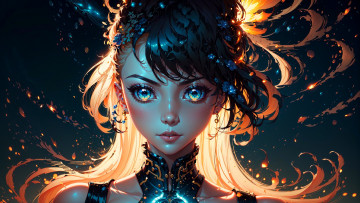 Картинка аниме магия +колдовство +halloween нейросети графика нейроарт ai art нейронные сети рисунки нейро искусство