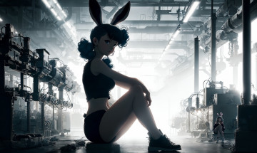 Картинка аниме оружие +техника +технологии нейросети графика нейроарт ai art нейронные сети рисунки нейро искусство