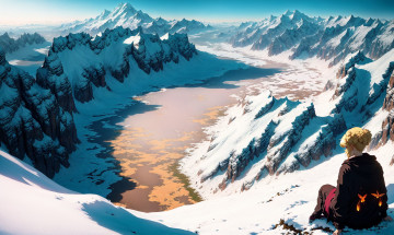 Картинка аниме пейзажи +природа нейросети графика нейроарт ai art нейронные сети рисунки нейро искусство