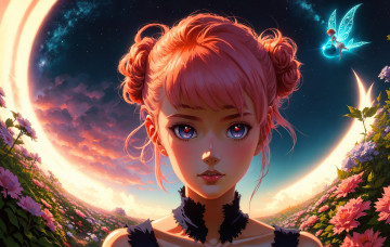 Картинка аниме пейзажи +природа нейросети графика нейроарт ai art нейронные сети рисунки нейро искусство