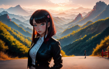 Картинка аниме пейзажи +природа нейросети графика нейроарт ai art нейронные сети рисунки нейро искусство