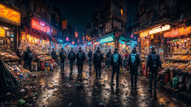 Обои картинки фото аниме, город,  улицы,  интерьер,  здания, нейросети, графика, нейроарт, ai, art, нейронные, сети, рисунки, нейро, искусство