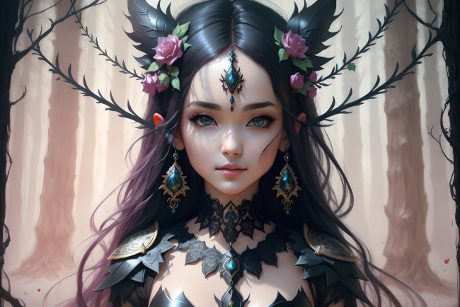 Обои картинки фото фэнтези, девушки, нейросети, графика, нейроарт, ai, art, нейронные, сети, рисунки, нейро, искусство