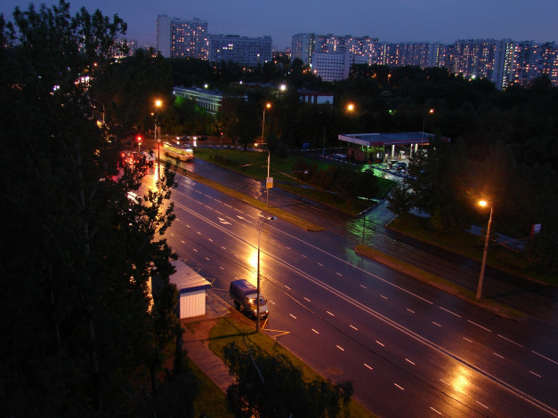 Обои картинки фото города, огни, ночного