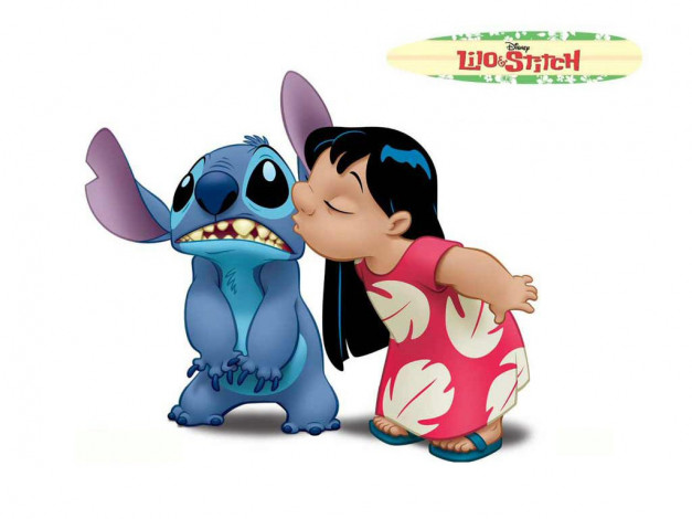 Обои картинки фото мультфильмы, lilo, stitch