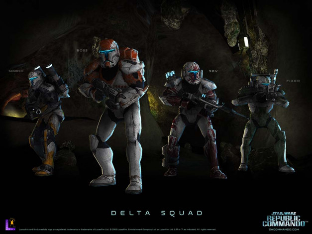 Обои картинки фото отряд, дельта, видео, игры, star, wars, republic, commando