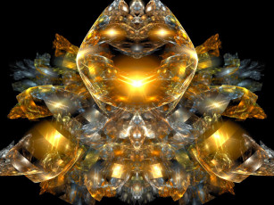 Картинка 3д графика fractal фракталы абстракция