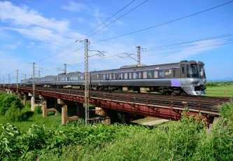 Картинка техника электрички электричка мост