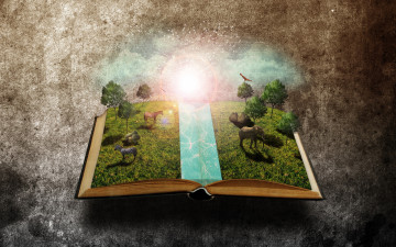 Картинка 3д графика animals животные зери книга